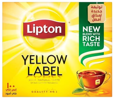 [I1-Line3] ليبتون أكياس شاي العلامة الصفراء  100 * 20 جم