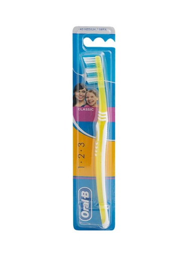 Oral-B فرشاة أسنان ثلاثية الأبعاد، لون أبيض واسع، 40 در