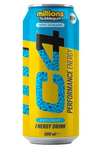 سي فور مشروب طاقة بنكهة حلوى التوت مع المحليات 500 مل 