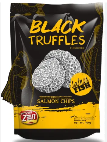 زين شيبس السلمون بنكهة الكمأة السوداء 70 جم 