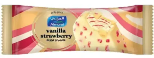 المراعي ايس كريم ستيك فان بيضاء فانليا وفراولة 90 مل 
