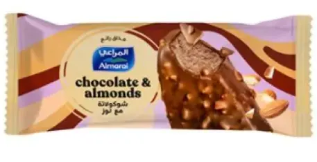 المراعي ايس كريم ستيك شوكولاتة مع لوز 90 مل 