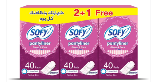 [L1-Line5] سوفي كلين اند بيور فوط يومية 3*40 فوطة غير معطره