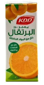 [DR1-Line2] كي دي دي عصير برتقال خال من المواد الحافظة 180 مل