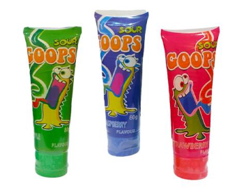 [B3-Line4] ساور كوبس حلوى جل حامض بنكهات متنوعة (فراولة - توت ازرق - تفاح اخضر) 80جم للحبه