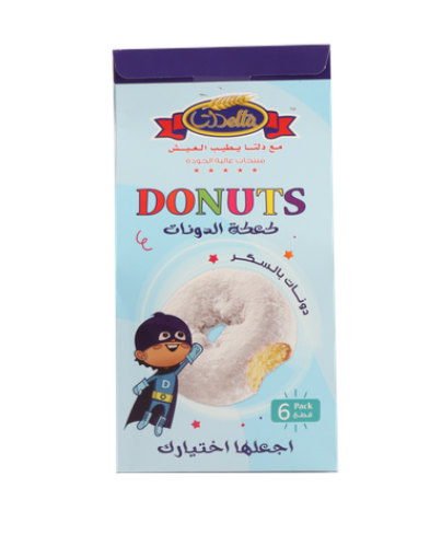 [H2-Line4] دلتا كعكة الدنات بالسكر علبة 6*260 جم