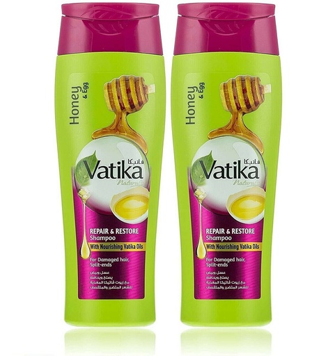 شامبو فاتيكا ناتشورالز للإصلاح والتجديد بخلاصات العسل والبيض | للشعر التالف 2*400مل 