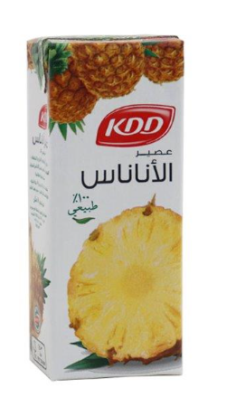 كي دي دي عصير الأناناس خال من المواد الحافظة 180 مل 