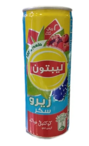 ليبتون ايس تي كوكتيل فواكه زيرو سكر 240مل   