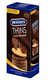مكفتيز دايجستيف ثينز بسكويت رقيق مغطي بالشوكولاتة الداكنة 150جم  